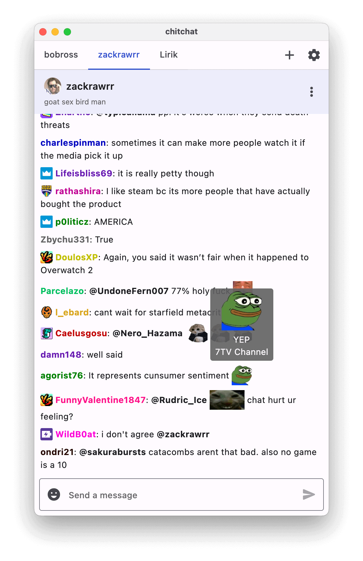 Chat experience